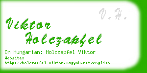 viktor holczapfel business card